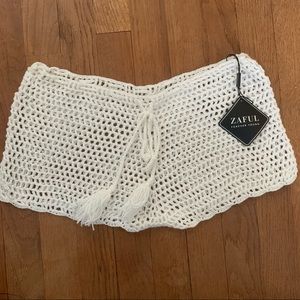 Zaful draw string crocheted booty shorts